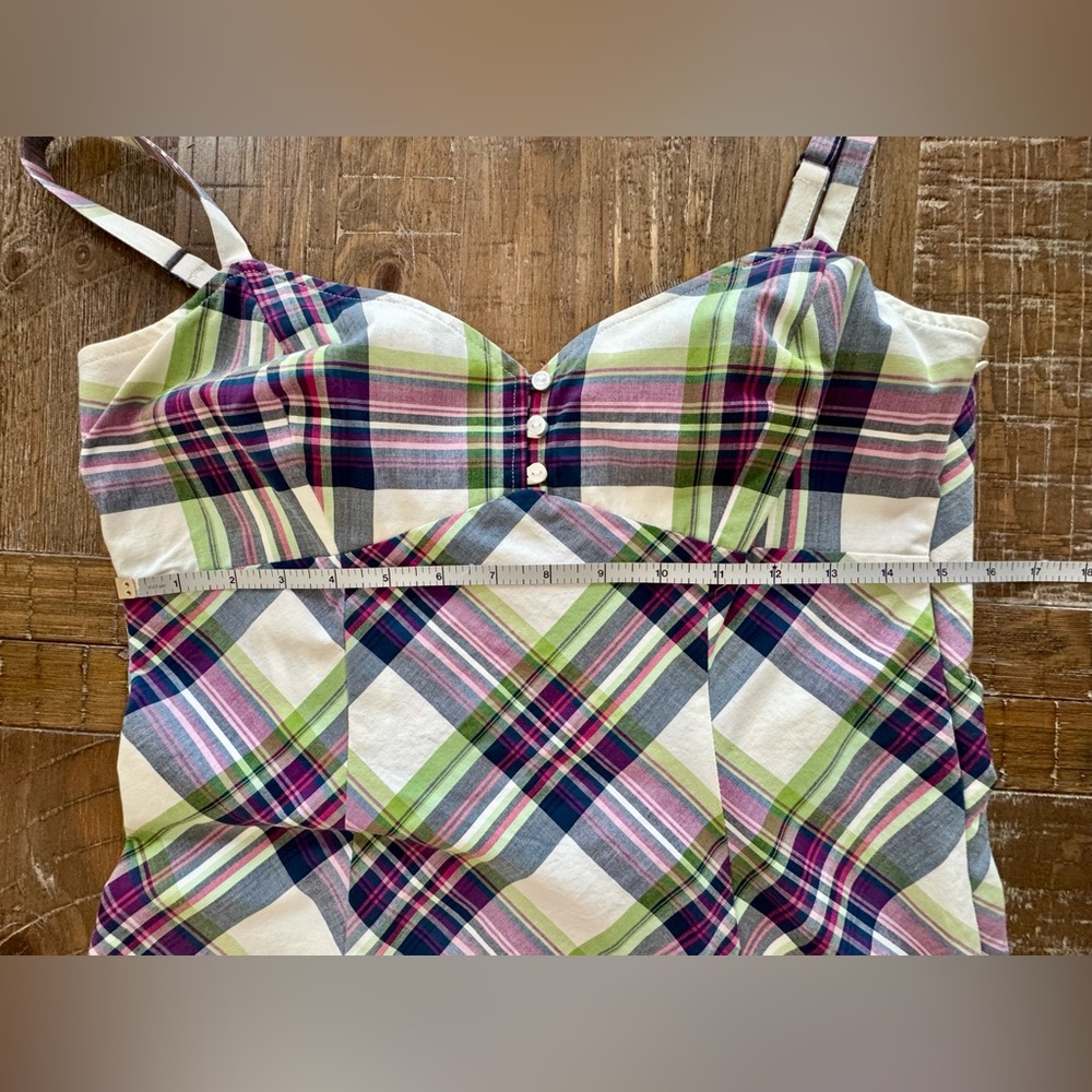 New York & Company White, Blue, & Pink Plaid Women's Summer Dress, Size 8 (NEW) - Picture 4 of 11